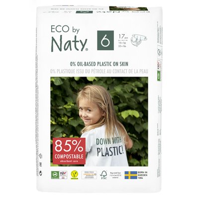 Органічні підгузники Eco by Naty Розмір 6 (16 кг) 17 шт ФР-00000444 фото