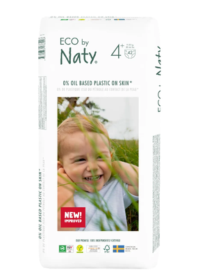 Органічні підгузники Eco by Naty Розмір 4+ (від 9 до 20 кг) 42 шт 178440 фото