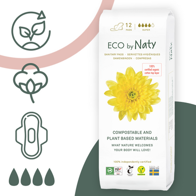 Органічні прокладки Eco by Naty Super 12 шт ФР-00000083 фото