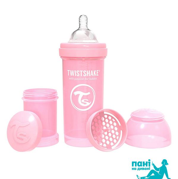 Набір із трьох антиколікових пляшечок Twistshake Value Pack, 260 мл (Pink) 78845 фото