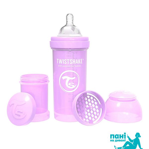 Набір із трьох антиколікових пляшечок Twistshake Value Pack, 260 мл (Pink) 78845 фото