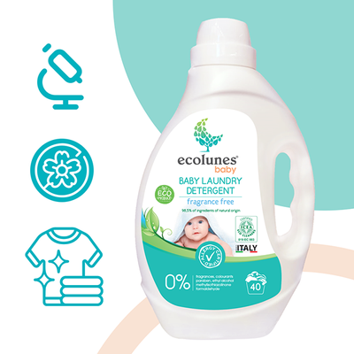 Гіпоалергенний рідкий органічний гель для прання дитячого одягу без запаху, Ecolunes,2000 мл E0018 фото