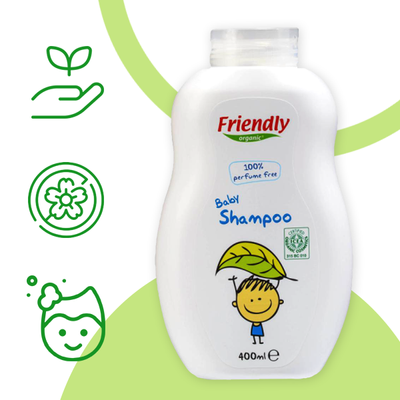 Органічний дитячий шампунь-гель Friendly Organic без запаху 400 мл FR1604 фото