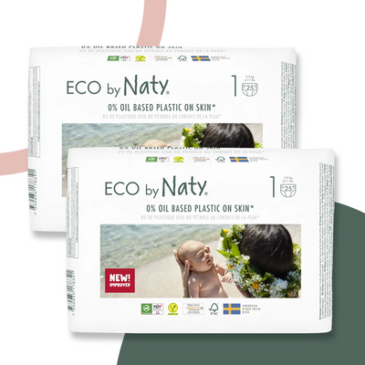 2 уп Органічні підгузники Eco by Naty Розмір 1 (від 2 до 5 кг) 50 шт ФР-00000434 фото