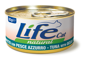 Тунець з океанічною рибою ЛайфКет 85 г - Додатковий вологий корм для котів - LifeCat 85 gr Tuna with ocean fish 110127 фото