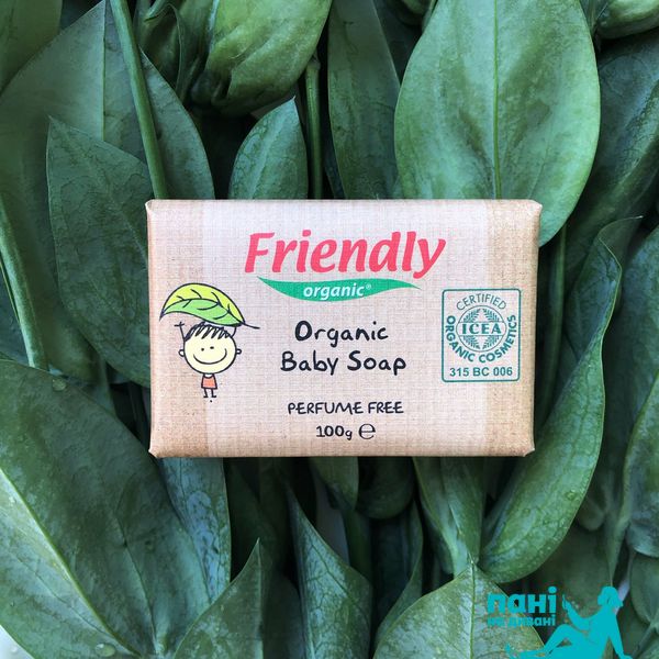 Дитяче органічне тверде мило Friendly Organic без запаху 100 гр FR0645 фото