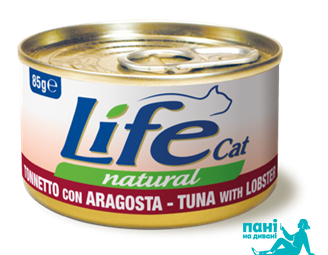 Тунець з омарами ЛайфКет 85 г - Додатковий вологий корм для котів - LifeCat 85 gr Tuna with lobster 110113 фото