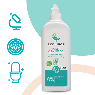 Гіпоалергенний органічний гель для очищення туалету без запаху, Ecolunes, 500 мл E0216 фото