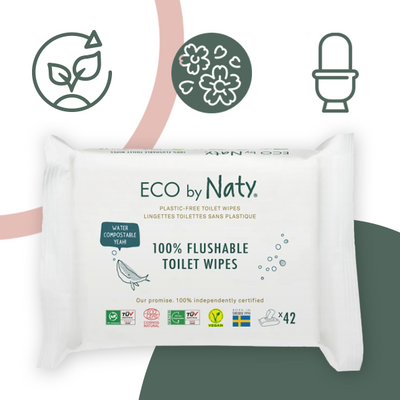 Органические смываемые салфетки Eco by Naty с легким запахом 42 шт ФР-00000076 фото