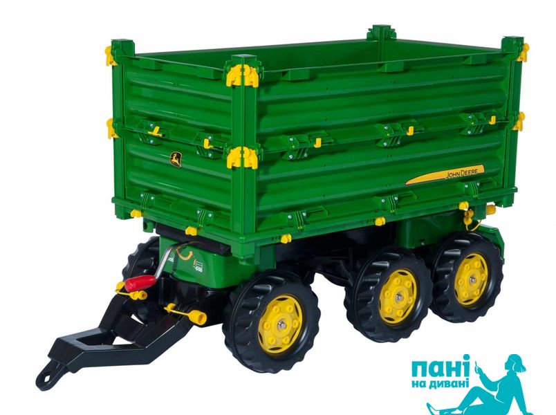 Прицеп на 6 колесах Rolly Toys rollyMulti Trailer John Deere зеленый 125043 фото