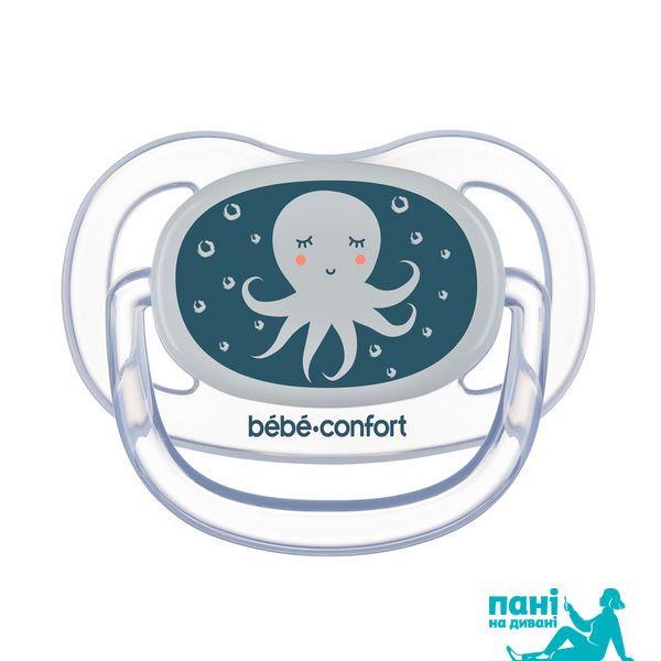 Пустушка силіконова Bebe Confort Physio Air, світиться в темряві, 2 шт, 0/6 міс (Blue Octopus) 3104201940 фото