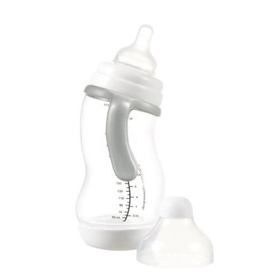 Антиколиковая бутылочка Difrax S-bottle Wide XL с силиконовой соской и ручками, 310 мл (White) 707XL фото