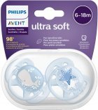 Пустушка Philips AVENT Ultra Soft для хлопчиків 6-18 міс 2 шт 3936388 фото