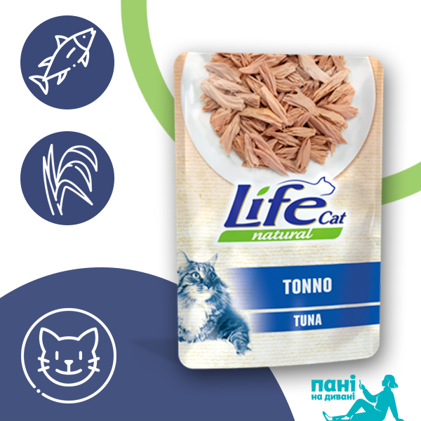 Тунец ЛайфКэт 70 г - Дополнительный влажный корм для кошек - LifeCat 70 gr Tuna - 10121 фото