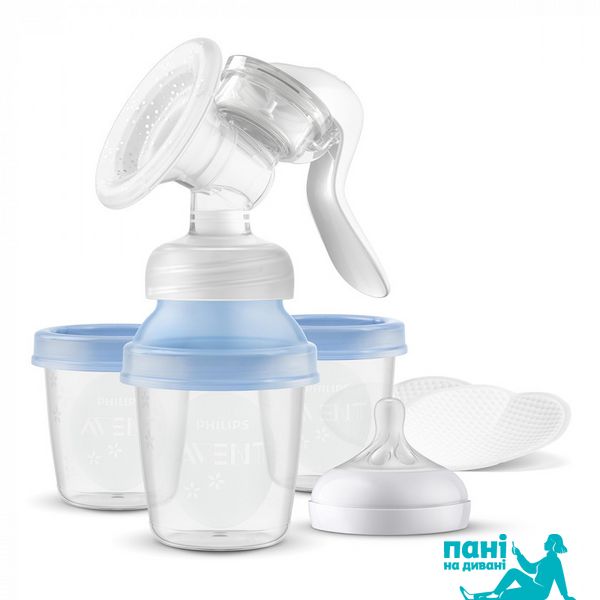 Молоковідсмоктувач механічний Philips Avent Naturals з контейнерами 3931098 фото